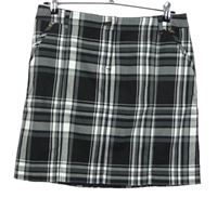 Dámská černo-šedá kostkovaná sukně Bonprix 