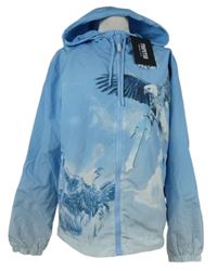 Nové - Pánská světlemodrá šusťáková jarní bunda s orly Trapstar 