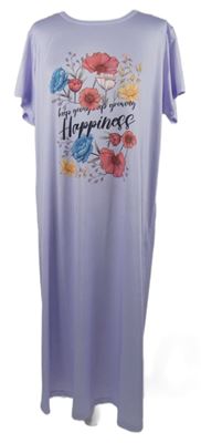 Dámská lila noční košile s květy 