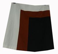 Dámská černo-rezavo-bílá sukně F&F