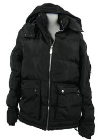 Dámská černá šusťáková zimní bunda s kapucí Philip Plein