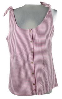 Dámský růžovo-bílý pruhovaný top Next 