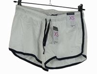 Nové - Dámské bílé bavlněné kraťasy s tmavomodrým lemem Primark 