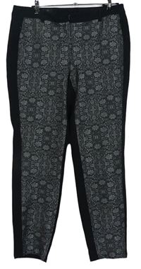 Dámské černo-šedé vzorované kalhoty Medeleine 