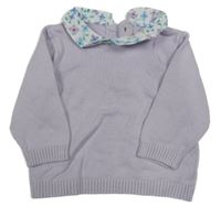 Lila svetr s límečkem M&S