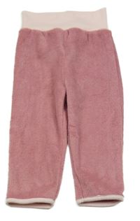 Růžové chlupaté domácí kalhoty Ergee