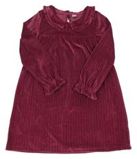 Vínové třpytivé sametové šaty TU