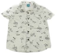 Bílá košile s obrázky Little kids