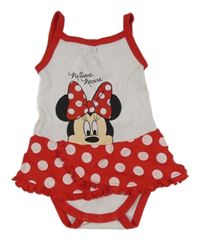 Bílo-červené body s Minnie Disney
