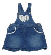 Modrá riflová laclová se srdíčkem sukně Topomini 