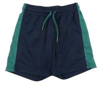 Tmavomodro-zelené sportovní kraťasy H&M