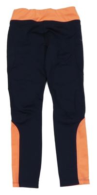 Tmavomodro-oranžové sportovní legíny Domyos