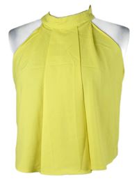 Dámská žlutá skládaná crop halenka Ivivi 