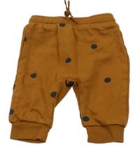 Hnědé tepláky s černými puntíky H&M