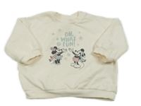 Bílá mikina s Minnie a Mickey Mousem H&M