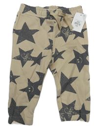 Nové - Béžovo-šedé tepláky s hvězdičkami Primark