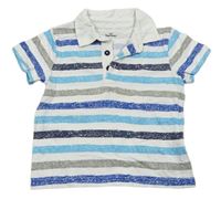Modro-bílé pruhované polo tričko Topomini