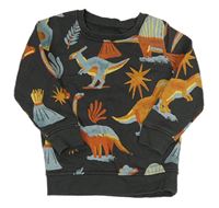 Tmavošedá mikina s dinosaury George