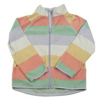Barevná pruhovaná fleecová mikina zn. H&M
