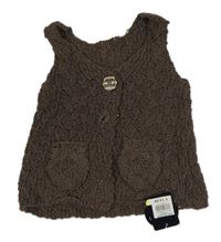 Nové - Hnědá pletená vesta Early Days