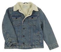 Modrá riflová zateplená bunda Next