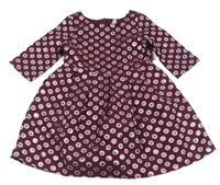 Fialovo-růžové puntíkaté šaty Yd.