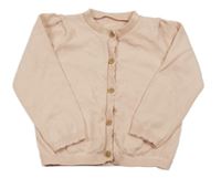 Světlerůžový propínací svetr George