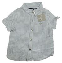 Nové - Světlemodro-bílá kostkovaná košile Tu