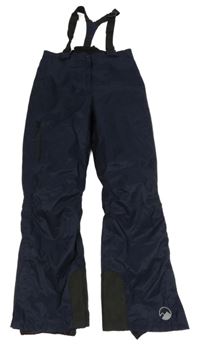 Tmavomodré šusťákové funčkní oteplovačky s kšandami Crivit