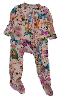 Světlerůžový overal s motýly Place