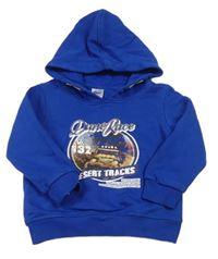 Modrá mikina s potiskem a kapucí Papagino 