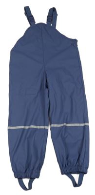 Tmavomodré voděodolné laclové zateplené kalhoty Lupilu