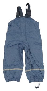 Modré melírované šusťákové voděodolné laclové kalhoty Impidimpi