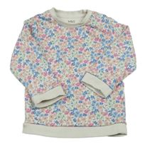 Smetanovo-kytičkovaná mikina M&S