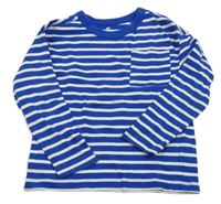 Modro-bílé pruhované triko H&M