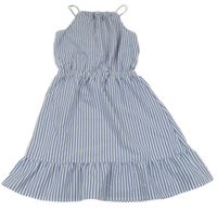 Modro-bílé pruhované šaty H&M