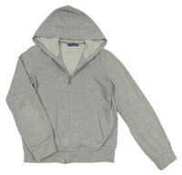 Šedá propínací mikina s kapucí Original marines