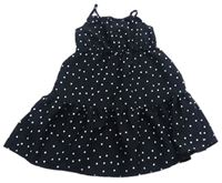 Černé puntíkaté lehké šaty Matalan