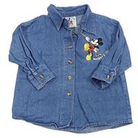 Modrá riflová košile s Mickeym 