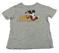 Šedé melírované tričko s Mickeym Esprit