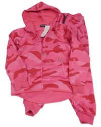 2set - Růžová army propínací mikina s kapucí + tepláky