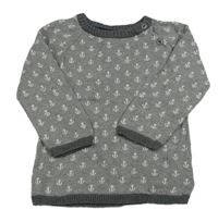 Šedý svetr s kotvami H&M