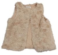 Starorůžová kožešinová podšitá vesta H&M