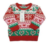 Nové - Barevný vzorovaný svetr Pepco