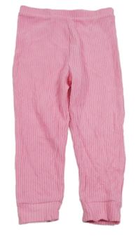 Růžové žebrované kalhoty Pirmark