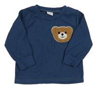 Tmavomodré triko s medvídkem 