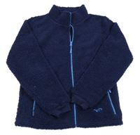 Tmavomodrá huňatá propínací mikina North Peakm vel. 176