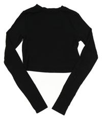 Černé crop triko H&M