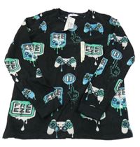 Nové - Černá fleecová mikina s ovladači M&S