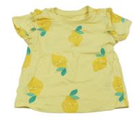 Žluté tričko s citrony a volánky Matalan